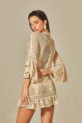 Vestido Isabel Renda Bege - Empress Brasil Nacional