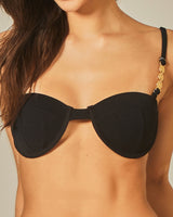 Biquíni Agatha Textura Piquê Preto - Empress Brasil Nacional