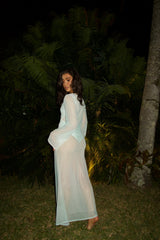 Vestido Sixty Long Estampa Degradê Verde - Empress Brasil Nacional