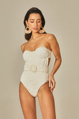 Body Margaux Textura Floral Off White - Empress Brasil Nacional