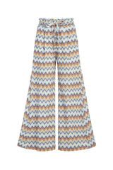 Pantalona Lydia Estampa Chevron Azul