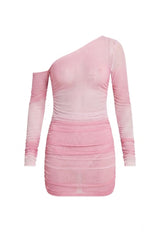 Vestido Yasmin Estampa Degradê Rosa