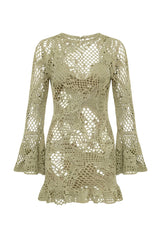 Vestido Azely Short Renda Pistache
