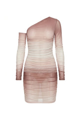 Vestido Yasmin Estampa Degradê Nude