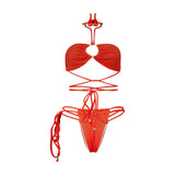 Biquíni Danielle Textura Luxor Vermelho Coral - Empress Brasil Nacional