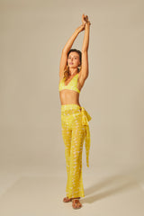 Calça Pantalona Voil Leblon Amarelo - Empress Brasil Nacional
