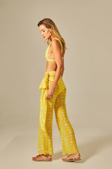 Calça Pantalona Voil Leblon Amarelo - Empress Brasil Nacional