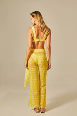 Calça Pantalona Voil Leblon Amarelo - Empress Brasil Nacional