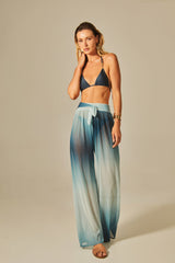 Calça Voil Estampa Degradê Azul - Empress Brasil Nacional