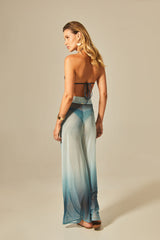 Calça Voil Estampa Degradê Azul - Empress Brasil Nacional