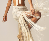 Saia Paty Textura Jaquard Off White - Empress Brasil Nacional