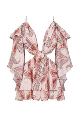 Vestido Alex Estampa Paisley Rosa