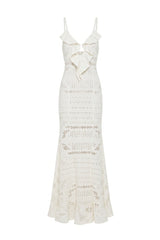 Vestido Martha Textura Jaquard Off White