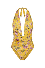 Body Donna Estampa Floral Amarelo
