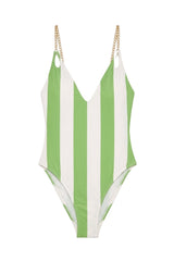 Body Lily Estampa Listras Verde - Empress Brasil Nacional