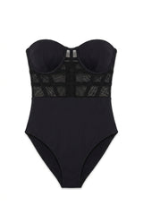 Body Bouche Tule Textura Flat Preto - Empress Brasil Nacional