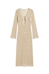 Vestido Sixty Longo Rede Bege