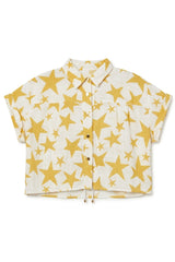 Camisa Cropped Estampa Star Amarelo - Empress Brasil Nacional