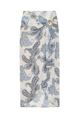 Canga Buzios Estampa Paisley Azul