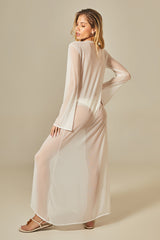 Vestido Sixty Longo Tule Branco - Empress Brasil Nacional