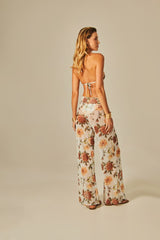 Calça Voil Estampa Rosas - Empress Brasil Nacional