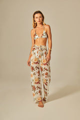 Calça Voil Estampa Rosas - Empress Brasil Nacional