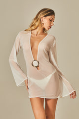 Vestido Sixty Curto Tule Branco - Empress Brasil Nacional