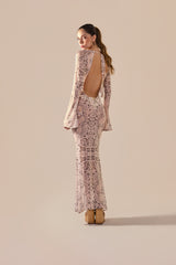 Vestido Soleil Estampa Bandana Bege
