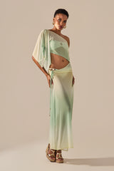 Conjunto Calista Estampa Degradê Verde Amarelo