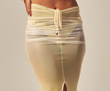 Saia Tule Estampa Degradê Amarelo - Empress Brasil Nacional