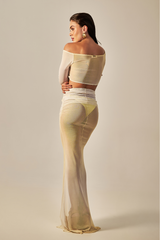 Top Tule Estampa Degradê Amarelo - Empress Brasil Nacional