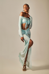 Top Tule Estampa Degradê Verde - Empress Brasil Nacional