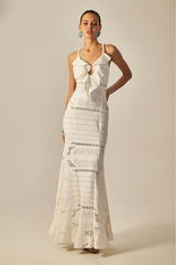 Vestido Martha Textura Jaquard Off White - Empress Brasil Nacional