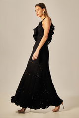 Vestido Martha Textura Jaquard Preto - Empress Brasil Nacional