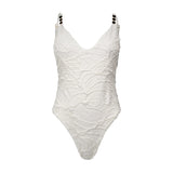 Body Lily Textura Floral Off White - Empress Brasil Nacional