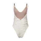 Body Lily Textura Floral Off White - Empress Brasil Nacional