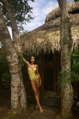 Body Kelly Chain Estampa Barroco Amarelo - Empress Brasil Nacional