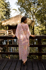 Kaftan Maresias Estampa Paisley Verde - Empress Brasil Nacional