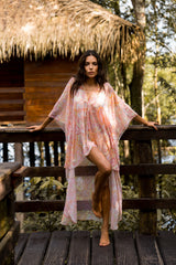 Kaftan Maresias Estampa Paisley Verde - Empress Brasil Nacional