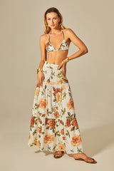 Saia Thassia Estampa Rosas - Empress Brasil Nacional