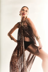 Kaftan Brigitte Estampa Onça - Empress Brasil Nacional