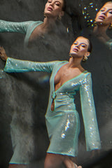 Vestido Sixty Short Paete Verde - Empress Brasil Nacional