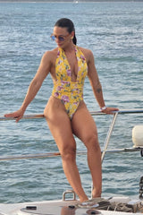 Body Donna Estampa Floral Amarelo - Empress Brasil Nacional