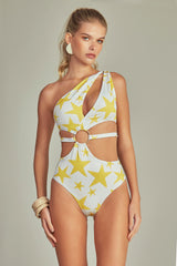 Body Ariel Estampa Star Amarelo - Empress Brasil Nacional
