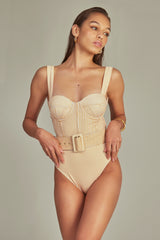 Body Bouche Estampa Pied de Poule - Empress Brasil Nacional