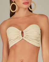 Biquini Scarf Textura Losango Bege - Empress Brasil Nacional