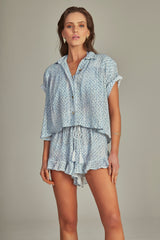 Camisa Cropped Estampa Ciel Bleu - Empress Brasil Nacional