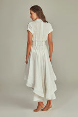 Vestido Trench Midi Off white - Empress Brasil Nacional