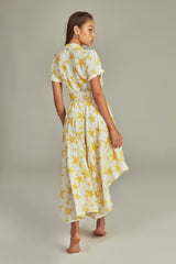 Vestido Trench Midi Estampa Star Amarelo - Empress Brasil Nacional