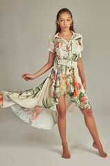 Vestido Trench Midi Estampa Tropical Paradise - Empress Brasil Nacional
